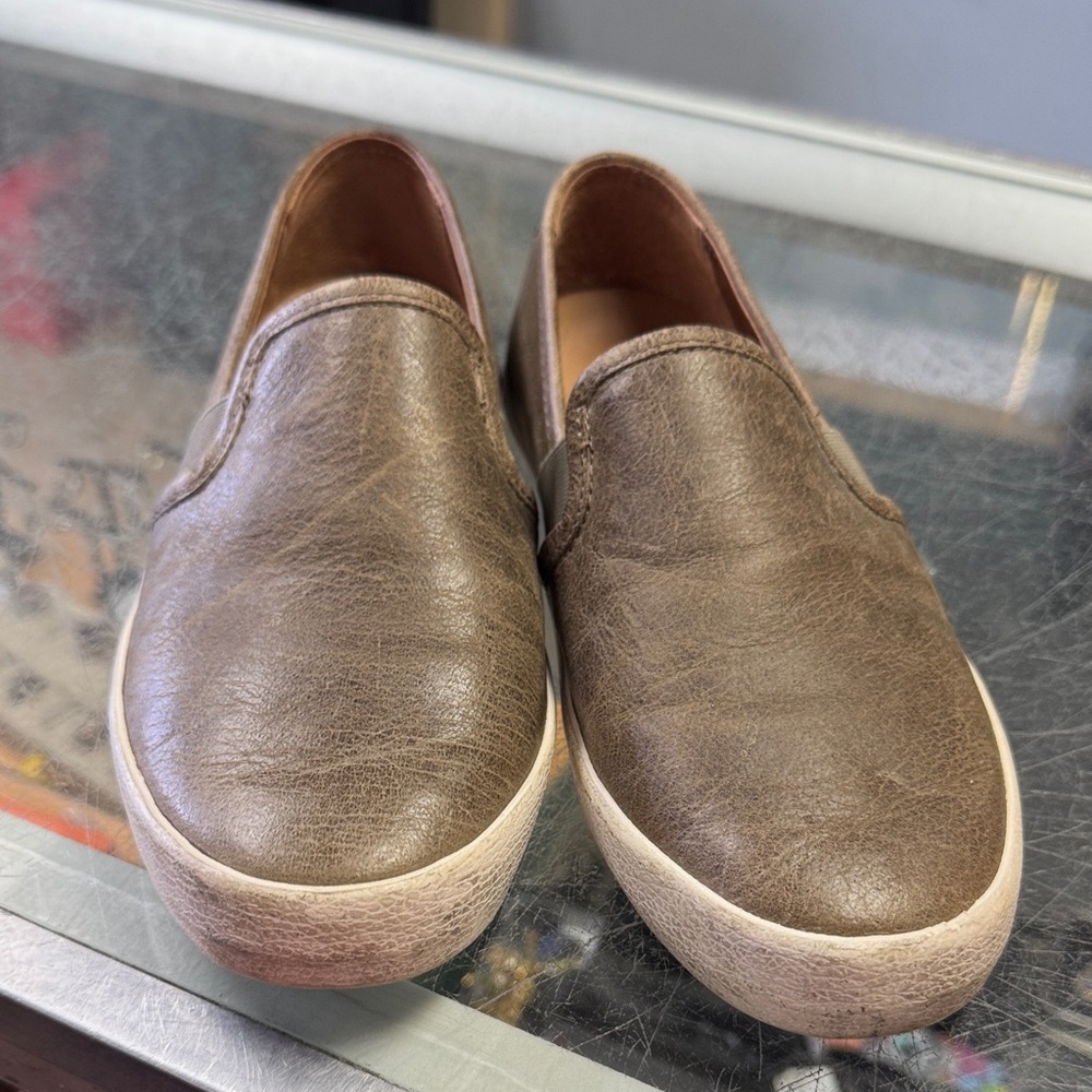 Frye Brown Leather Slip-On Shoes